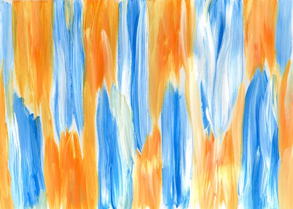 Texture Aquarelle Abstraite Bleu Orange Fond Coup Pinceau Superposition Peinte — Photo