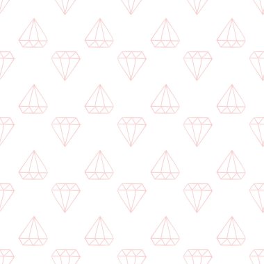 Pembe kristalli kusursuz dekoratif vektör deseni