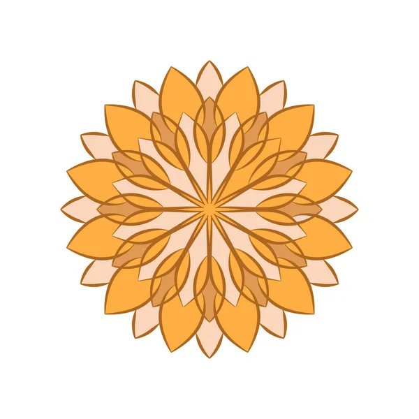 Dekorative Ornamentale Handgezeichnete Vektor Design Element Florale Form Auf Weißem — Stockvektor