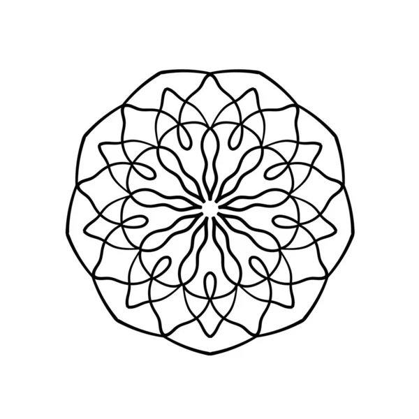 Decoratieve Ornamentele Hand Getrokken Vector Design Element Bloemen Mandala Kleurboek — Stockvector