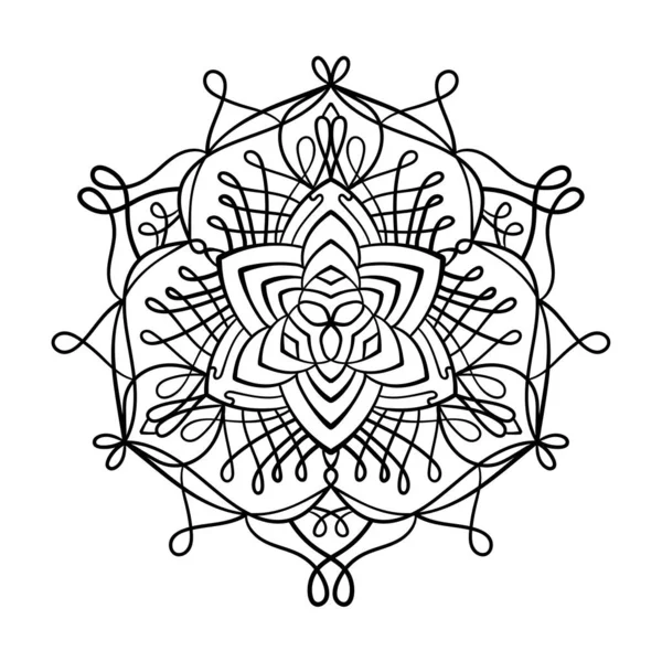 Wzór Mandala Okrągłe Dekoracyjne Tło Element Książki Kolorowanki — Wektor stockowy