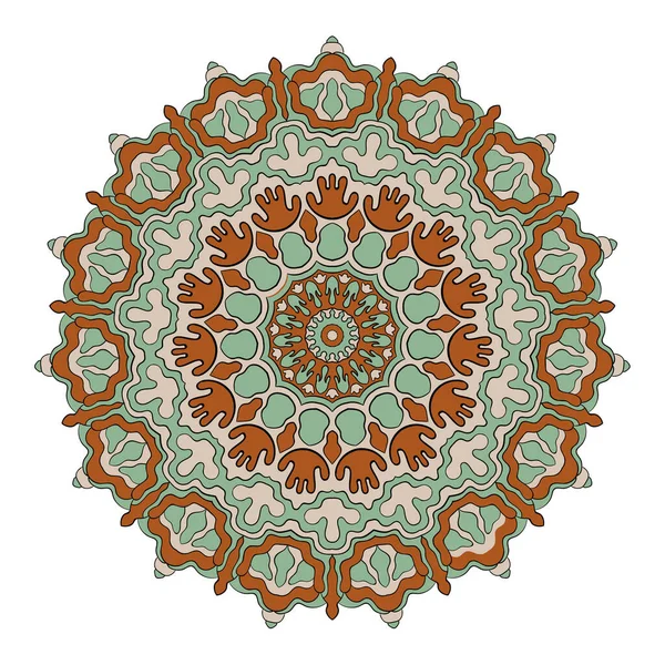 Mandala Muster Runde Ornamentale Dekorative Hintergrund — Stockvektor