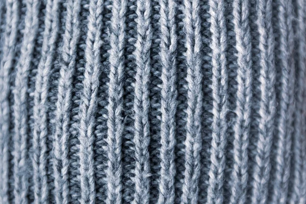 Knitted Fabric Soft Grey Natural Texture Close — Stock Photo, Image