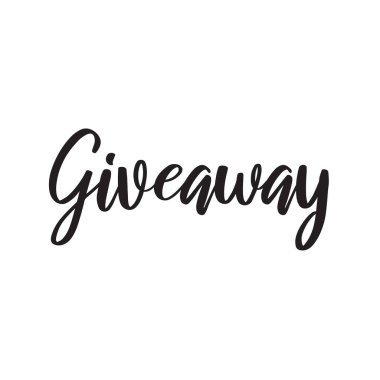 Hediye. Sosyal medya, blog, internet için vektör ifadesi. Kaligrafi harfleri.