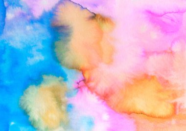 Soyut el boyası arka plan. Suluboya resim. Dekoratif renkli doku.