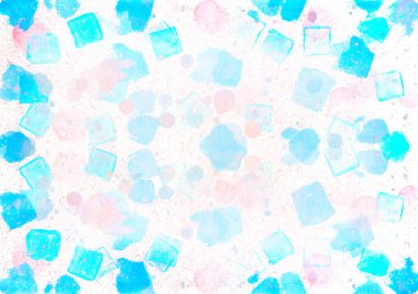 Soyut el boyası açık mavi arkaplan. Suluboya resim. Dekoratif renkli doku.