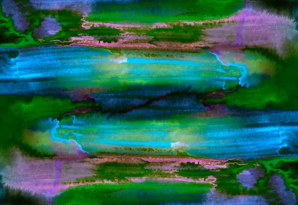 Fond Aquarelle Texture Lumineuse Colorée Peinte Main Peinture Abstraite — Photo