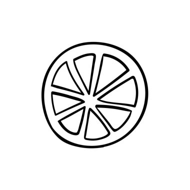 Limon dilimi. Vektör illüstrasyonu