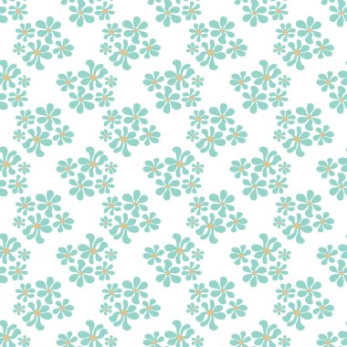 Soyut, pürüzsüz desen. Vektör çizimi. Renkli yumuşak çiçeklerle minimalist tarzda çağdaş dekoratif arkaplan.