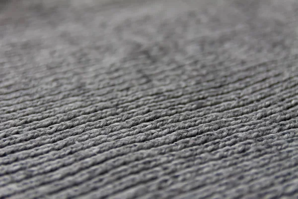 Woolen Knitted Surface Grey Textile Close Natural Textile Background Heavy — Stock Photo, Image