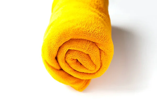 Tela Cuadros Color Amarillo Suave Cálido Sobre Fondo Blanco Textura — Foto de Stock