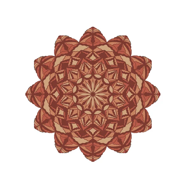 Motif Mandala Coloré Ornemental — Image vectorielle