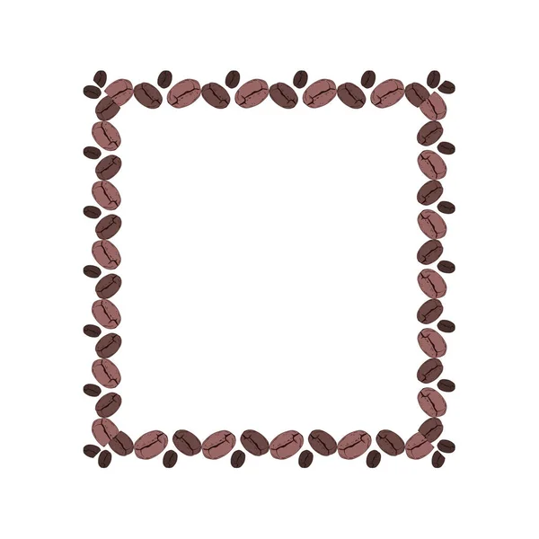 Frame Coffee Beans Vector Illustration — Stock Vector