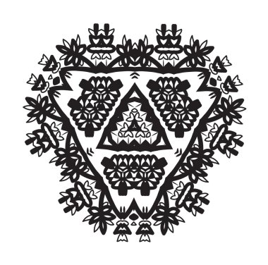 Siyah ve Beyaz Mandala.