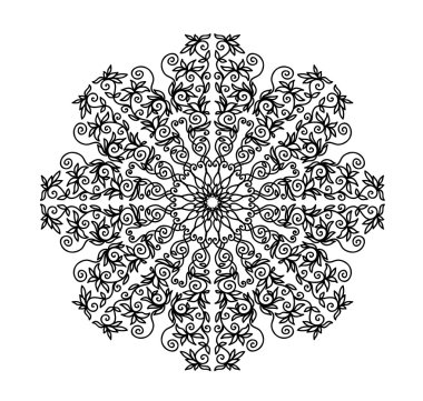 Siyah ve Beyaz Mandala.