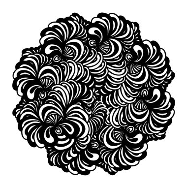 Siyah ve Beyaz Mandala.