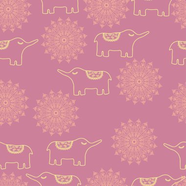 Süs arka plan üzerinde filler.