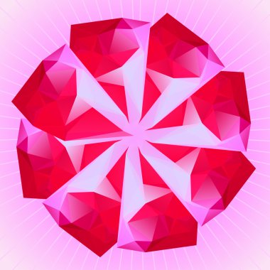 Çiçek mandala, illüstrasyon.