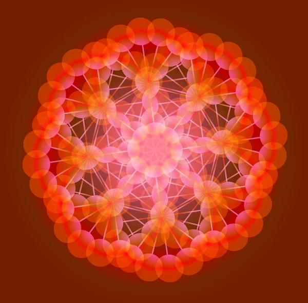 Mandala floreale, illustrazione . — Vettoriale Stock