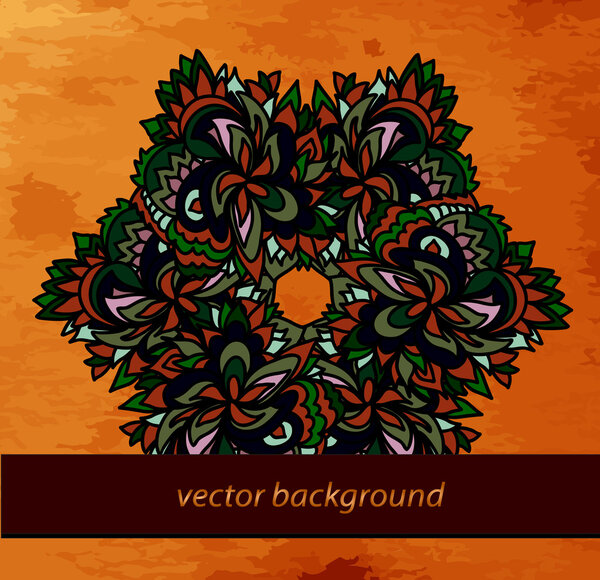 Decorative card with ornaments