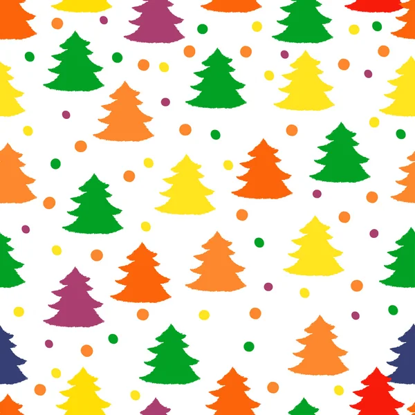 Bezešvé pozadí vánoční stromy — Stockový vektor