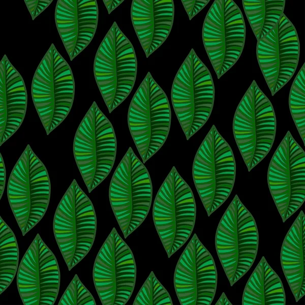 Patrón abstracto de hojas verdes . — Vector de stock