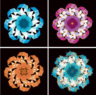 Soyut vektör mandala