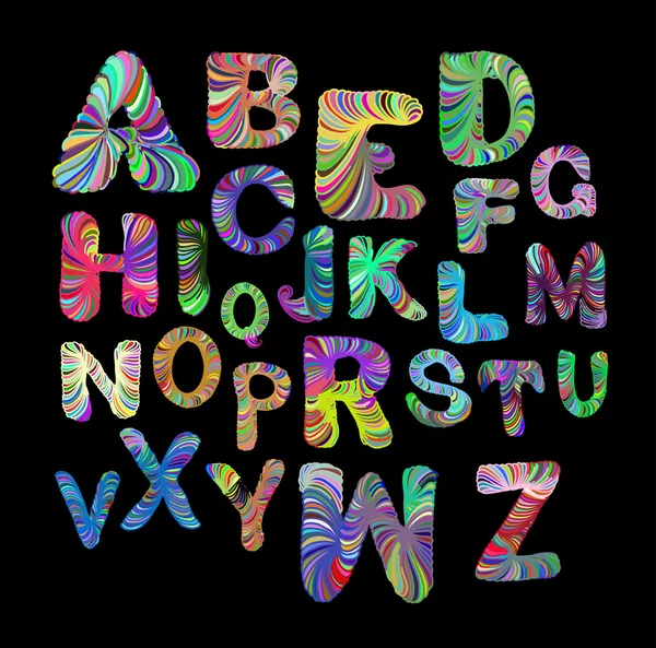 Achtergrond met kleurrijke letters — Stockvector