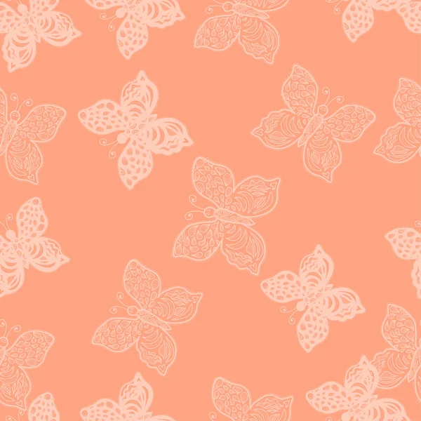 Background with lacy butterflies — Stock Vector