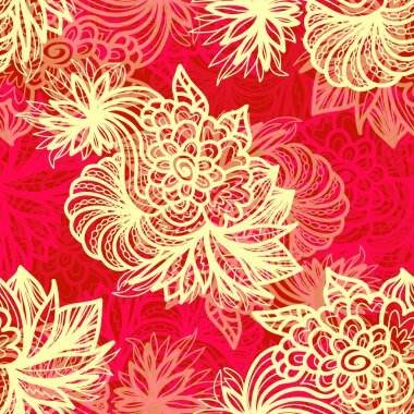 soyut dikişsiz çiçek vektör arkaplanı