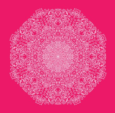 Renkli vektör mandala, soyut illüstrasyon