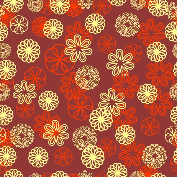 Fondo de patrón floral sin costura abstracto — Vector de stock