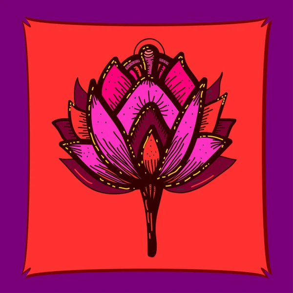 Květ lotosu na bezešvé pozadí — Stockový vektor