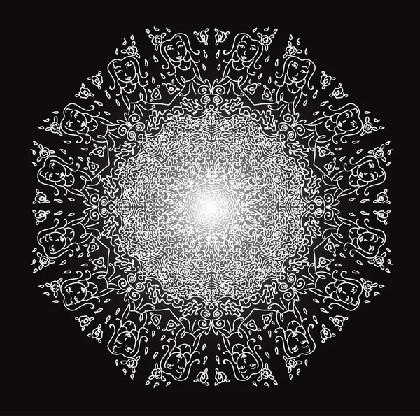 Mandala vettoriale, illustrazione astratta — Vettoriale Stock