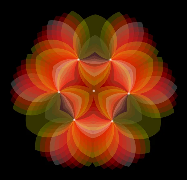 Bunga berwarna-warni abstrak - Stok Vektor
