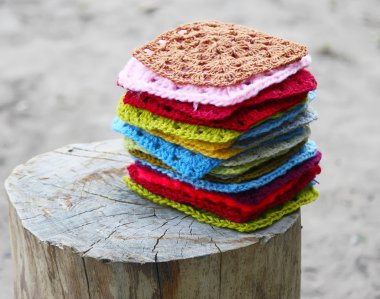 Crochet squares clipart