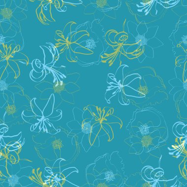 Soyut çiçek desenleri..