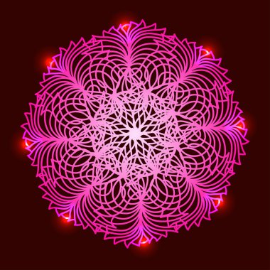 Renkli mandala, soyut illüstrasyon.