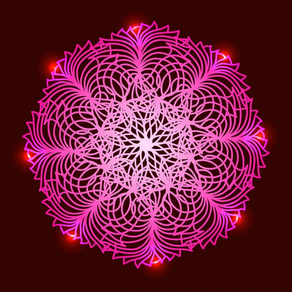 Mandala coloré, illustration abstraite . — Image vectorielle