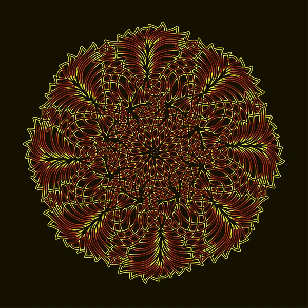 Élément de design, mandala lumineux — Image vectorielle
