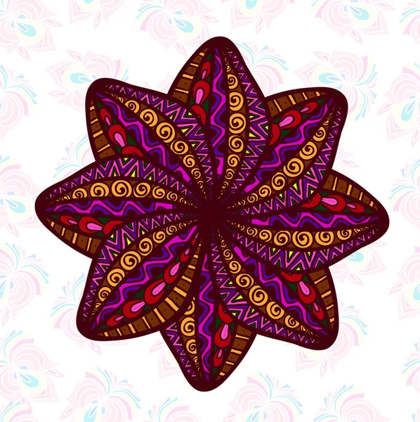 Mandala coloré, illustration abstraite . — Image vectorielle