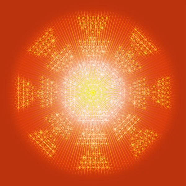Mandala colorido, ilustración abstracta . — Vector de stock