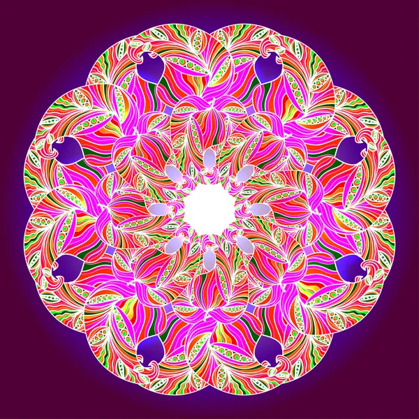 Élément de design, mandala lumineux — Image vectorielle