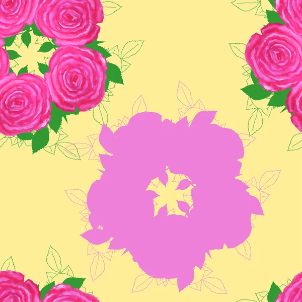 Fondo floral sin costuras. — Vector de stock