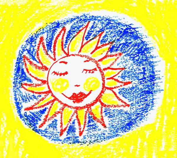 Мультфільм по-дитячому сонця — стоковий вектор