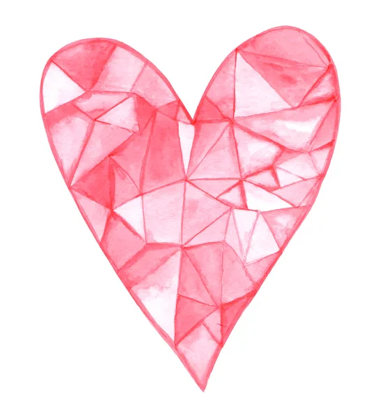 Abstrakta geometriska hjärta — Stock vektor