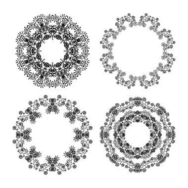 Dekoratif süsleme daireler seti