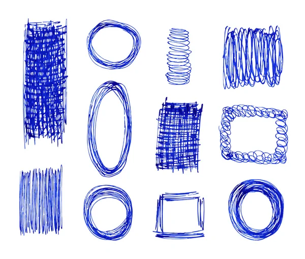 Éléments abstraits crayon coloré — Image vectorielle