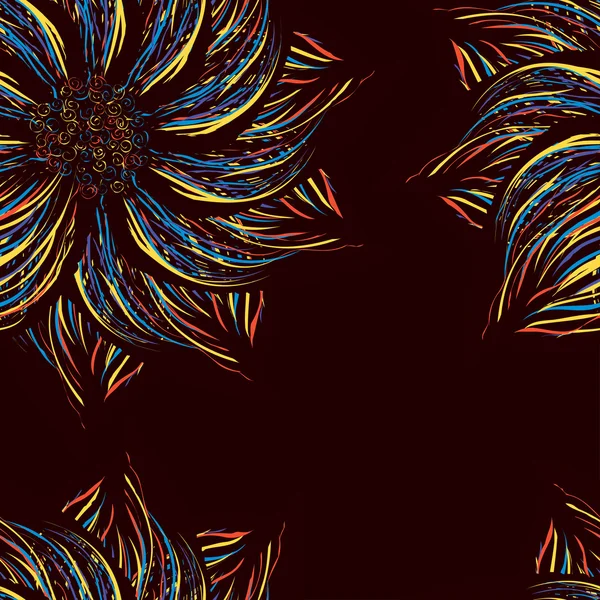 Patrón floral abstracto — Vector de stock