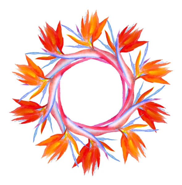 Conception de couronne florale — Image vectorielle